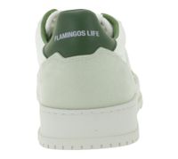Sustainable FLAMINGOS LIFE Ventura Men's City Shoes, Vegan Low-Top Sneakers, Made in Portugal, White/Grey/Green