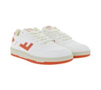 Sustainable FLAMINGOS LIFE SALINE Unisex City Shoes, Vegan Low-Top Sneakers, Made in Portugal, Everyday Shoes, White/Beige/Red