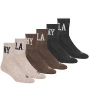 6 Pairs of SCOTCH & SODA Men's Half-Terry High-Quarter Crew Socks, Casual Socks, Business Socks, Size 41-46 (EU) SS43512-280, Beige, Brown, Dark Gray