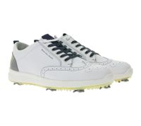DUCA DEL COSMA Golf Heritage Herren Golf-Schuhe mit wasserdichtem Sockensystem Echtleder-Schuhe Sport-Schuhe 122292-00 Weiß