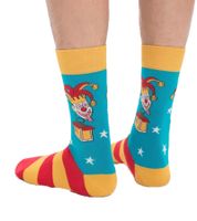 3 pares de calcetines de algodón Moustard Jack in the Box, calcetines largos a rayas, talla 20-JACK, rojo/amarillo/azul