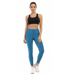 Leggings de sport SLEEX Lightweight Soft pour femme, bleu, coutures plates, référence 44051-010