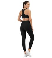 Sustainable SLEEX Lightweights Soft Leggings Women's Sports Pants with Flat Seams Training Pants 44051-001 Black