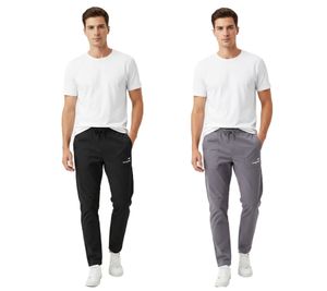 Pantalon de sport léger KangaROOS pour homme, idéal pour l'entraînement ou le jogging, avec taille élastique et cordon de serrage, gris ou noir
