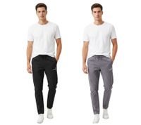 Pantalon de sport léger KangaROOS pour homme, idéal pour l'entraînement ou le jogging, avec taille élastique et cordon de serrage, gris ou noir