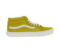 VANS SK-8 Mid Reissure Damen & Herren Echtleder-Sneaker Mid-Top Schuhe im Old-School-Design Skater-Schuhe Gummi-Waffelsohle VN0A391FV0N Gelb/Weiß