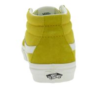 VANS SK-8 Mid Reissure Damen & Herren Echtleder-Sneaker Mid-Top Schuhe im Old-School-Design Skater-Schuhe Gummi-Waffelsohle VN0A391FV0N Gelb/Weiß