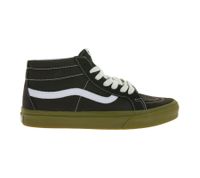 Sneakers da donna VANS SK-8 Mid Reissue in vera pelle, modello mid-top in stile old-school, scarpe da skate, suola waffle in gomma VN0A391FCHC Marrone/Bianco