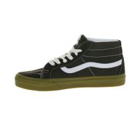 Sneakers da donna VANS SK-8 Mid Reissue in vera pelle, modello mid-top in stile old-school, scarpe da skate, suola waffle in gomma VN0A391FCHC Marrone/Bianco