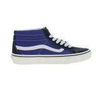 Sneakers VANS SK-8 Mid Reissure da donna in vera pelle, scarpe mid-top dal design old-school, scarpe da skate con suola waffle in gomma, VN0A391F5TU, blu/bianco