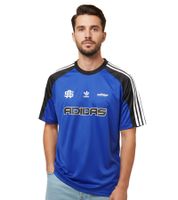 adidas Football Poly Men's T-Shirt with iconic adidas chest print in a football look, short-sleeved shirt, football jersey JD7987 Blue