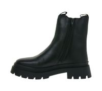 Stivaletti Chelsea da donna alla moda in vera pelle con inserto elastico 975673, neri