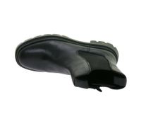 Stivaletti Chelsea da donna alla moda in vera pelle con inserto elastico 975673, neri