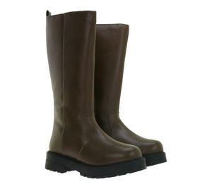 Stivali invernali da donna Timeless in similpelle con piccolo plateau 921124 Marrone