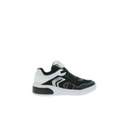 Geox J927QB Kinder High-Top Sneaker LED Sportschuhe mit Schnürung Freizeit Alltag Schwarz/Weiß