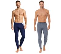 Leggings/mutande lunghe funzionali da uomo TOPTEX PRO traspiranti con certificazione OEKO-TEX Standard 100, blu melange o blu navy