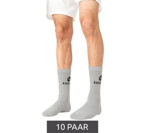 10 Pairs of LOTTO Sport Socks for Men and Women, Training Socks, Tennis Socks, Cotton Socks 8986012 Gray