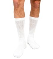 3 Pairs of Circulation-Friendly SOCKSWEAR Diabetic Socks for Women and Men, Cotton Socks with Comfort Cuff 7673244 White