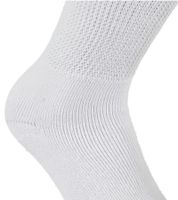 3 Pairs of Circulation-Friendly SOCKSWEAR Diabetic Socks for Women and Men, Cotton Socks with Comfort Cuff 7673244 White