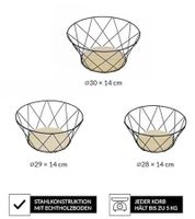 hängender The Rombs Obstkorb praktische Küchen-Etagere für Obst und Gemüse mit 3 Körben bis 15kg Holz/Schwarz