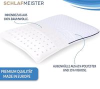 thermoregulierendes SCHLAFMEISTER Dormouse Kleinkinder Kopf-Kissen Visco-Schaum-Kissen OEKO-TEX zertifiziert 45x30x8cm Weiß