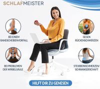 orthopädisches SCHLAFMEISTER Badger Sitz-Kissen OEKO-TEX zertifiziert Steißbein-Kissen 44x37x7cm Schwarz
