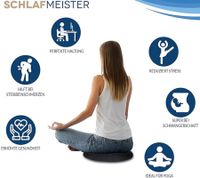 orthopädisches SCHLAFMEISTER Raccoon Sitz-Kissen OEKO-TEX zertifiziert Steißbein-Kissen Sitzring 44x42x8cm Schwarz