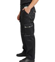 gefütterte PUREWORK Herren Arbeits-Hose mit 6 Taschen Oeko-Tex zertifizierte Thermo-Hose 8659861 Schwarz/Grau