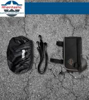 Wasserdichte Rheintastic Rahmentasche mit integriertem Handyfach bis zu 6 Zoll Fahrrad-Tasche inklusive Regenschutzhülle und Umhängegurt Schwarz