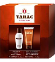Zeitloses Tabac Herren Körperpflege-Set mit After Shave Lotion 75ml & Duschgel 100ml herb-würziger Duft Weiß