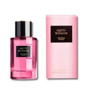 zartes AOURA LONDON Damen Eau de Parfum blumiger Körper-Duft 100ml Rosa/Schwarz