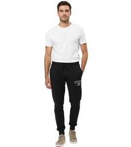 VINSON Herren Jogging-Hose Sweat-Hose mit VINSON-Logo Baumwoll-Hose Sweat Pants Schwarz
