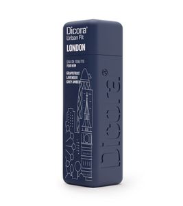 Frisches Dicora Urban Fit London Herren Eau de Toilette Parfum mit Grapefruit & Amber Körper-Duft 30ml Blau