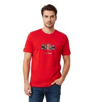Camiseta PUMA X Scuderia Ferrari Race Graphic para hombre con el logotipo de Scuderia Ferrari y diseño de coche de carreras, algodón 623803 02 Rojo