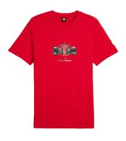 Camiseta PUMA X Scuderia Ferrari Race Graphic para hombre con el logotipo de Scuderia Ferrari y diseño de coche de carreras, algodón 623803 02 Rojo
