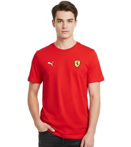 Camiseta de automovilismo PUMA X Scuderia Ferrari Race Shield para hombre con el logotipo de Scuderia Ferrari, algodón 627056 02 Rojo