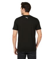 Camiseta de automovilismo PUMA X Scuderia Ferrari Race Big Shield para hombre con el logotipo de Scuderia Ferrari, algodón 623806 01, negra