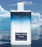 POLICE Frozen Eau de Toilette para Hombre, Fragancia Corporal Fresca y Amaderada, 100 ml, Azul/Blanco