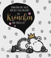 Bequeme sheepworld Damen Teddyfleece-Weste mit gesticktem Motiv Kuschel-Jacke oder Pyjama-Set mit Marken Motiven Weiß oder Grau