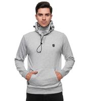 Sudadera deportiva con capucha para hombre - Sudadera con capucha 19140 en caqui o gris