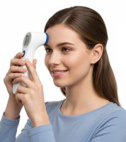 Termómetro infrarrojo frontal Corman Ir-T Medipresteril (paquete de 2), sin contacto, blanco