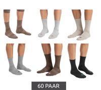 60 Pairs of SCOTCH & SODA Men's Half-Terry High-Quarter Crew Socks Amsterdam Everyday Socks Size 41-46 Business Socks SS43442-280 Beige, Light Gray, Taupe, Gray, Brown, Anthracite