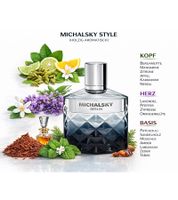 Carismática fragancia corporal MICHALSKY Berlin Style for Men Eau de Toilette en un elegante frasco de 30 ml.