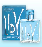 Eau de Toilette aromático Ulric De Varens Blue para hombre con fragancia corporal de madera y almizcle, 100 ml, azul