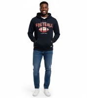 Pullover da uomo U.S. SPORT AMERICA con o senza cappuccio e logo - Felpa con cappuccio in cotone - Maglione estivo - Grigio, Blu o Nero