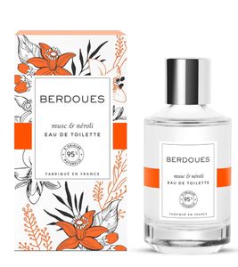 Eau de Toilette Intemporelle BERDOUES 1902 Musc & Néroli pour Femme, parfum floral à la mandarine et au cèdre blanc, 100 ml, parfum orange
