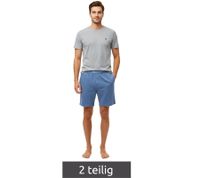 Pijama corto ligero de dos piezas de algodón para hombre de SCOTCH & SODA, SSSP25M389721-410, gris/azul marino