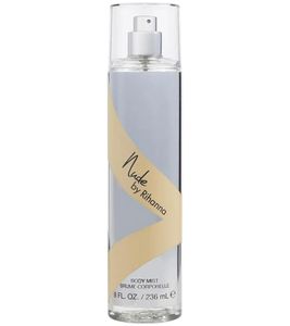 nude by Rihanna Women's All-Over Body Spray Long-Lasting Floral Fragrance with Fruity Freshness 236ml Silver