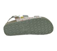 Sandalias de trabajo HSM antideslizantes para mujer, con protección ESD, de piel auténtica, clase de protección SRC, con estampado floral, segunda clase B de fábrica, calzado médico, color blanco.
