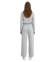 Relaxed Women's Trousers, Wide Leg Jogger Style with Front Darts, 942309 Gray